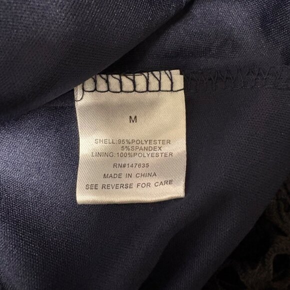 Romeo and Juliet Couture Black Mesh Lace Midi Dress Womens Size Medium NEW - Picture 7 of 10